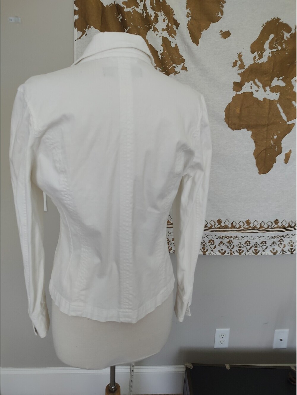 BandolinoBlu White Cotton Blend Jacket #UtilityChic#LagenlookStyle